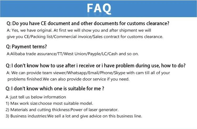Format file CAD didukung Mesin laser bertenaga tinggi dengan pendinginan air 9
