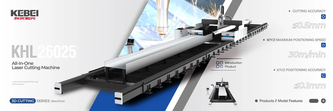 Mesin pemotong laser H Beam yang kuat dengan lebar pemotongan maksimum 1000mm AC380V 50Hz catu daya 1